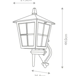 Sklep Kaja Zewnętrzna lampa naścienna BL46M-BLACK z serii CANTERBURY