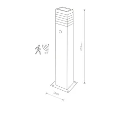 Sklep Kaja Zewnętrzna lampa ogrodowa z czujnikiem ruchu 9097 | Kaja Oświetlenie