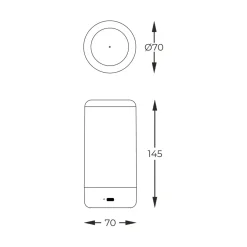 Sklep Kaja Zewnętrzna, loftowa lampka stołowa ZM 1001 ESTERNO | Kaja Oświetlenie