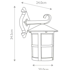 Sklep Kaja Zewnętrzny kinkiet ścienny BL21-G-BLACK z serii HEREFORD