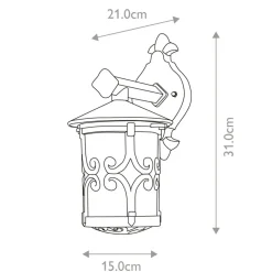 Sklep Kaja Zewnętrzny kinkiet ścienny, ogrodowy BL8-BLACK z serii HEREFORD