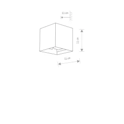 Sklep Kaja Zewnętrzny kinkiet elewacyjny, wbudowany LED 9510 | Kaja Oświetlenie