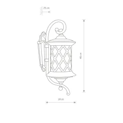 Sklep Kaja Zewnętrzny kinkiet w stylu retro 6911 LANTERN | Kaja Oświetlenie