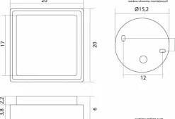 Sklep Kaja Zewnętrzny plafon sufitowy z wbudowanym LED-em BN-KW200 z serii BENI | Kaja Oświ