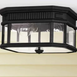 Sklep Kaja Zewnętrzny, szklany plafon FE-COTSLN-F-BK z serii COTSWOLD LANE
