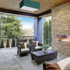 Sklep Kaja Zielona lampa sufitowa, prostokątny plafon MLP7875 z serii VERDE | Kaja Oświetle