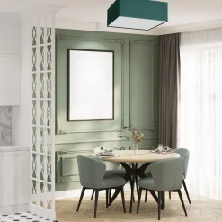 Sklep Kaja Zielona lampa sufitowa, prostokątny plafon MLP7875 z serii VERDE | Kaja Oświetle