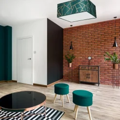 Sklep Kaja Zielona lampa sufitowa z ciekawym wzorem MLP7575 z serii ZIGGY | Kaja Oświetleni