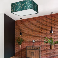 Sklep Kaja Zielona lampa sufitowa z ciekawym wzorem MLP7575 z serii ZIGGY | Kaja Oświetleni