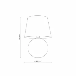 Sklep Kaja Zielona lampka nocna z beżowym abażurem TK 5904 SANTANA | Kaja