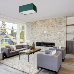 Sklep Kaja Zielona, prostokątna lampa sufitowa do korytarza MLP7874 z serii VERDE | Kaja Oś