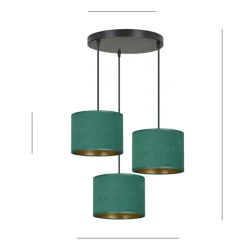 Sale Zielone abażury na regulowanych zwisach 1051/3PREM HILDE PREMIUM | Kaja Żyrandole Nowoczesne