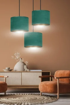 Sale Zielone abażury na regulowanych zwisach 1051/3PREM HILDE PREMIUM | Kaja Żyrandole Nowoczesne