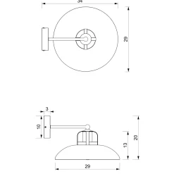 Sklep Kaja Zielono-złota lampa ścienna, na jedną żarówkę MLP7707 z serii FELIX | Kaja Oświe