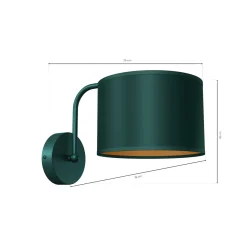 Sklep Kaja Zielono-złota lampa wisząca z abażurem MLP7872 z serii VERDE | Kaja Oświetlenie