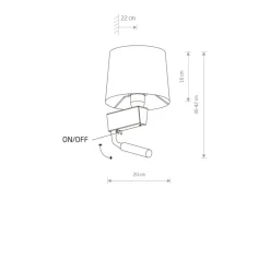 Sklep Kaja Zielony kinkiet ze złotym wnętrzem abażuru 8198 | Kaja Oświetlenie