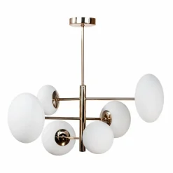 Hot Złota, błyszcząca lampa sufitowa do salonu ZM 1197 OMI | Kaja Żyrandole Nowoczesne