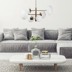 Hot Złota, błyszcząca lampa sufitowa do salonu ZM 1197 OMI | Kaja Żyrandole Nowoczesne