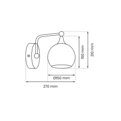 Sklep Kaja Złota, dekoracyjna lampa ścienna, kinkiet MLP8399 z serii MONTE | Kaja Oświetlen