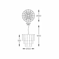 Sale Złota, dekoracyjna lampa w stylu glamour MD3523-14L-EGN NIRA | Kaja Żyrandole Nowoczesne