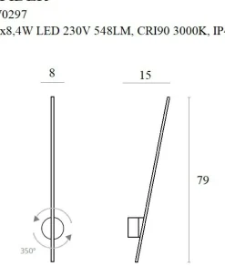 Sklep Kaja Złota, designerska lampa ścienna LED MX W0297 SPIDER | Kaja