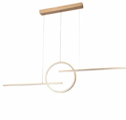 Hot Złota, geometryczna lampa LED nad wyspę kuchenną AZ5258 LAUREN | Kaja Żyrandole Nowoczesne