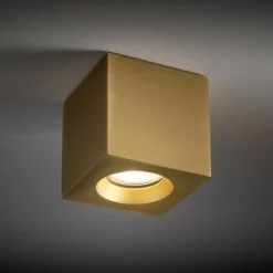 Sklep Kaja Złota kostka natynkowa spot do salonu 8,5x8,5cm 10720 PARANA | Kaja