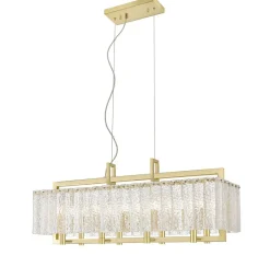 Clearance Złota, kryształowa lampa nad stół P0523-08A-U8AC z serii PALACE | Kaja Żyrandole Nowoczesne