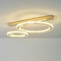 Sklep Kaja Złota, kryształowa lampa sufitowa LED MX3713-2-3GT GIRONA | Kaja