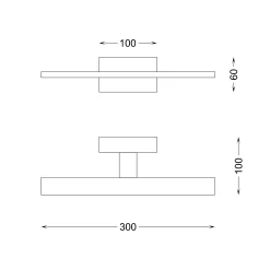 Sklep Kaja Złota lampa ścienna LED nad lustro 30cm RLB96473-1B ARBI| Kaja