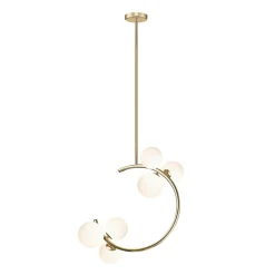 Store Złota lampa na sztywnym zwisie P0454-06Q-F7AA MOLECULE | Kaja Żyrandole Nowoczesne