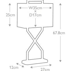 Sklep Kaja Złota lampa stołowa z abażurem CROSS-TL-IVORY z serii CROSS