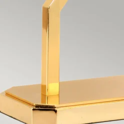 Sklep Kaja Złota lampa stołowa z abażurem CROSS-TL-IVORY z serii CROSS