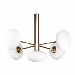 Hot Złota lampa sufitowa z białymi kloszami ZM 1199 OMI | Kaja Oświetlenie Żyrandole Nowoczesne