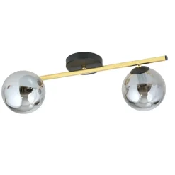 Best Złota lampa sufitowa z ciemnymi kloszami 1246/2 z serii SPLENDI | Kaja Żyrandole Nowoczesne