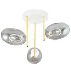 Hot Złota lampa sufitowa z dekoracyjnymi kloszami 1277/3 z serii ARGO Żyrandole Nowoczesne