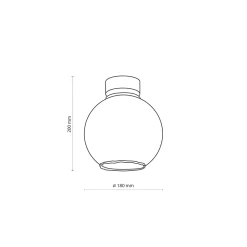 Sklep Kaja Złota lampa sufitowa z okrągłym kloszem TK 4740 z serii DEVI | Kaja