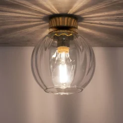 Sklep Kaja Złota lampa sufitowa z okrągłym kloszem TK 4740 z serii DEVI | Kaja