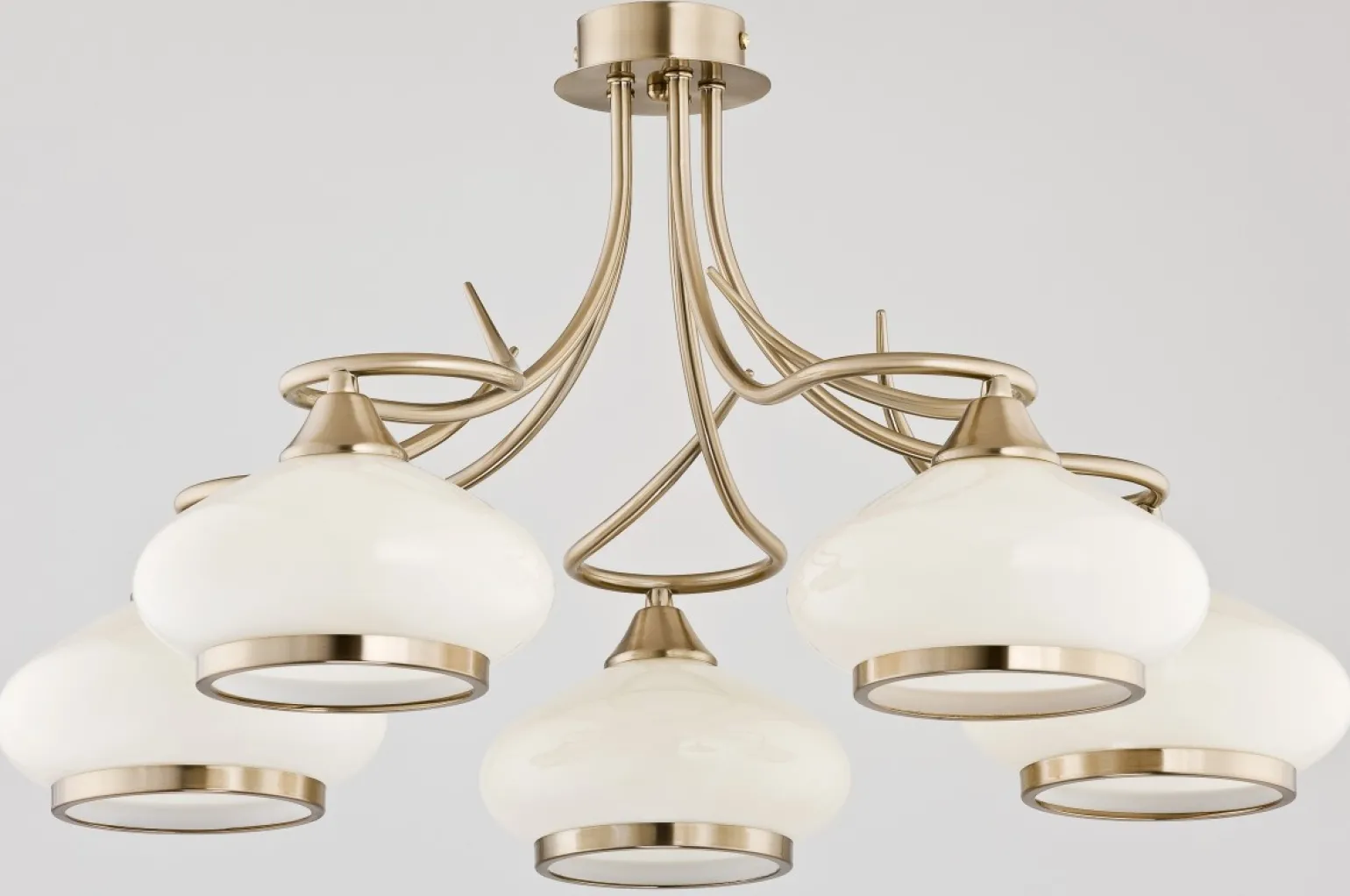 Sklep Kaja Złota lampa sufitowa z owalnymi kloszami AL 24475 | Kaja