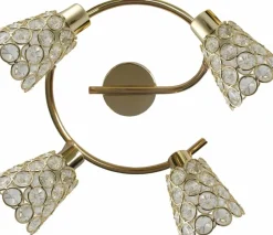 Cheap Złota lampa sufitowa z reflektorami 98-00484 GLOSSY | Kaja Oświetlenie Żyrandole Nowoczesne