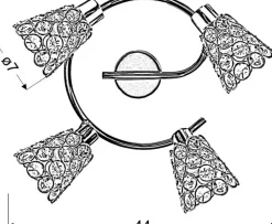 Cheap Złota lampa sufitowa z reflektorami 98-00484 GLOSSY | Kaja Oświetlenie Żyrandole Nowoczesne