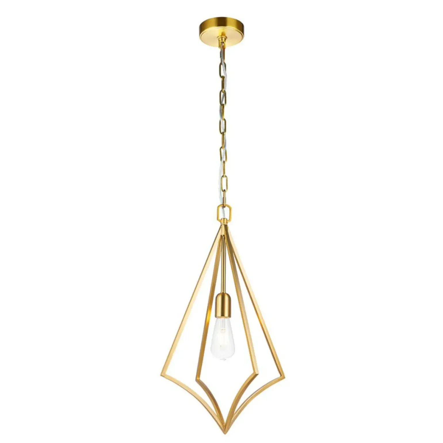 Fashion Złota lampa wisząca, łańcuszek FE-NICO-P-M-BB z serii NICO Żyrandole Nowoczesne