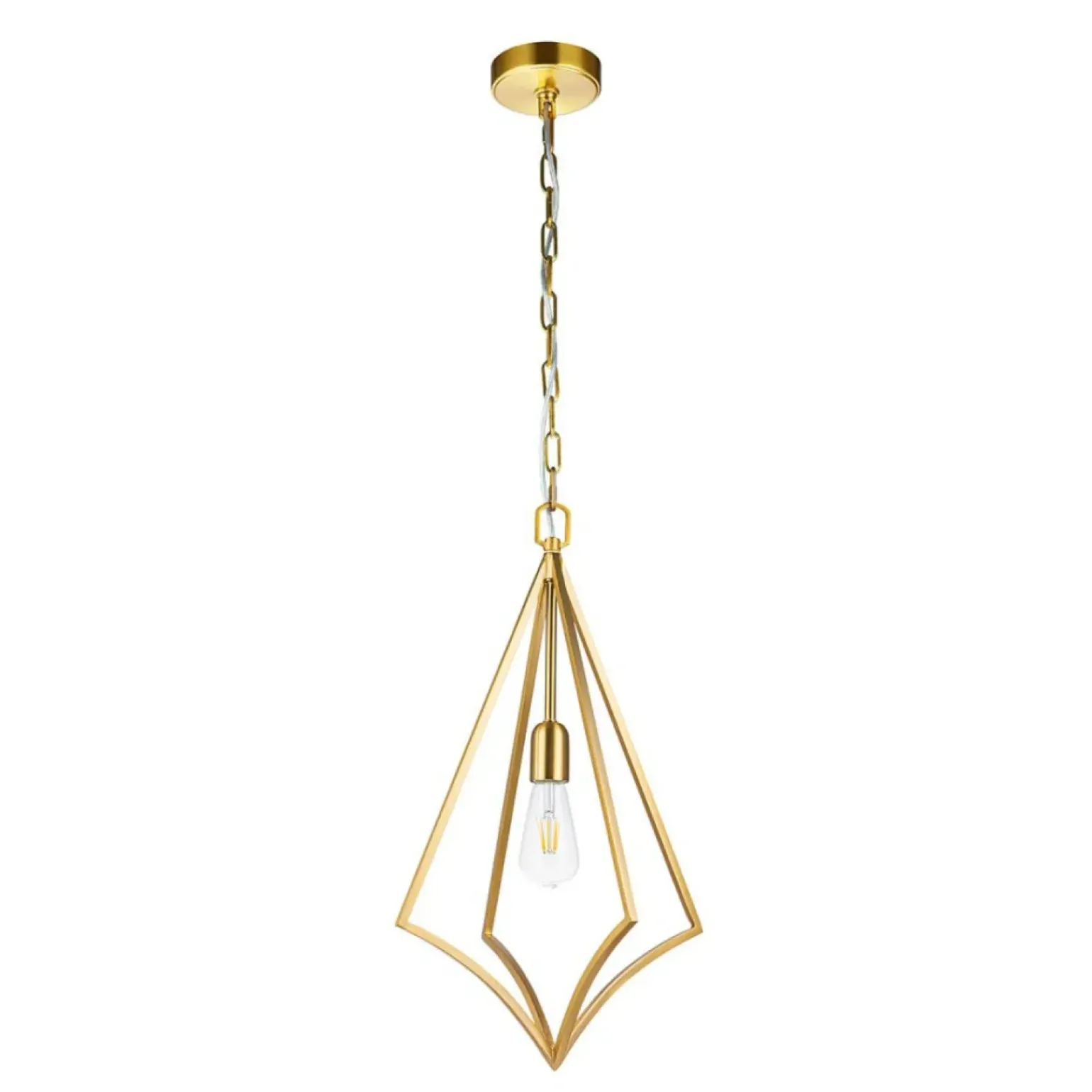 Fashion Złota lampa wisząca, łańcuszek FE-NICO-P-M-BB z serii NICO Żyrandole Nowoczesne