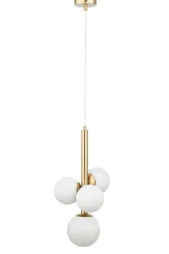 Hot Złota lampa wisząca do pokoju dziennego SIG 40780 z serii PERLA LUX Żyrandole Nowoczesne