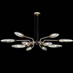 Store Złota lampa wisząca do salonu MOD012CL-12G VENTURA | Kaja Oświetlenie Żyrandole Nowoczesne