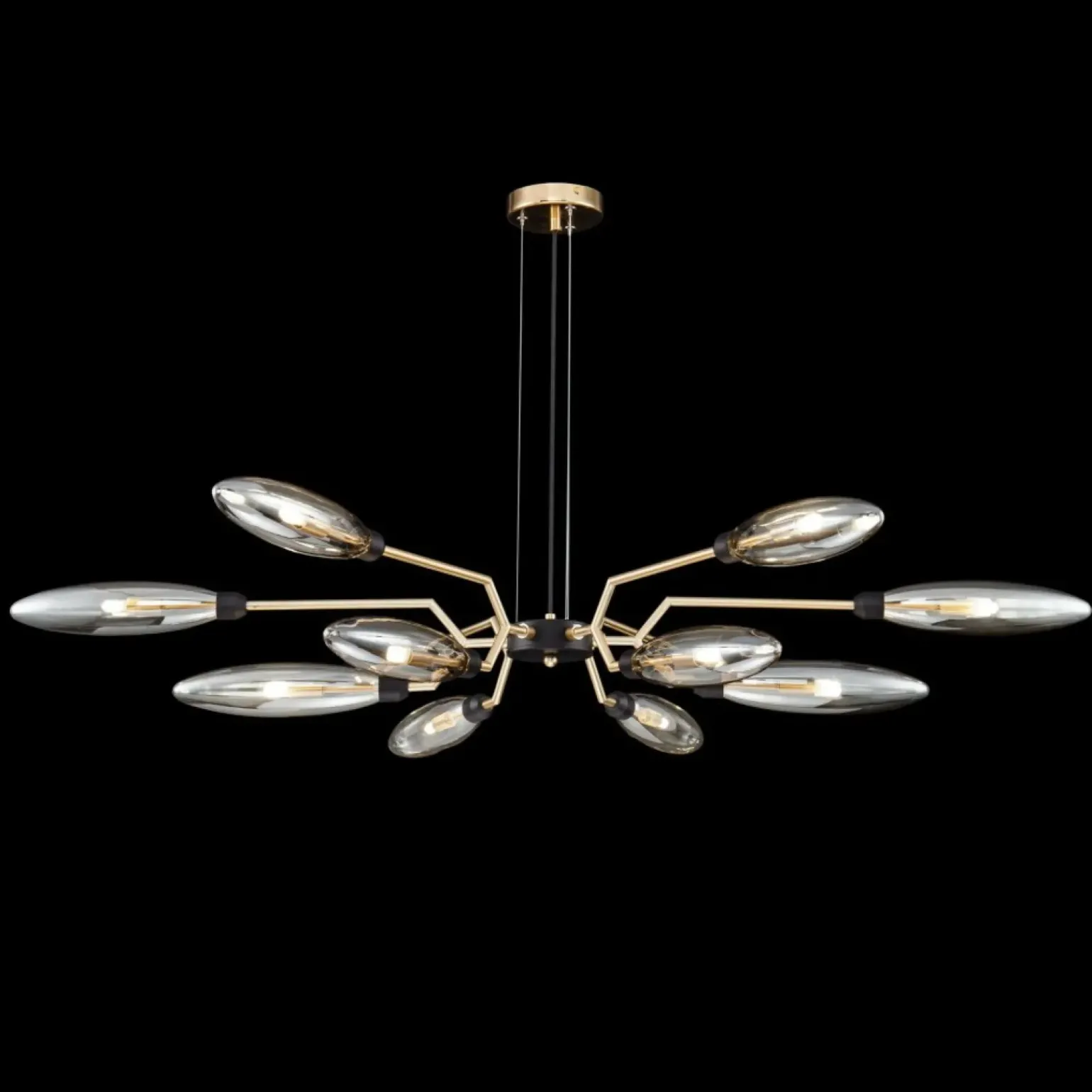 Store Złota lampa wisząca do salonu MOD012CL-12G VENTURA | Kaja Oświetlenie Żyrandole Nowoczesne