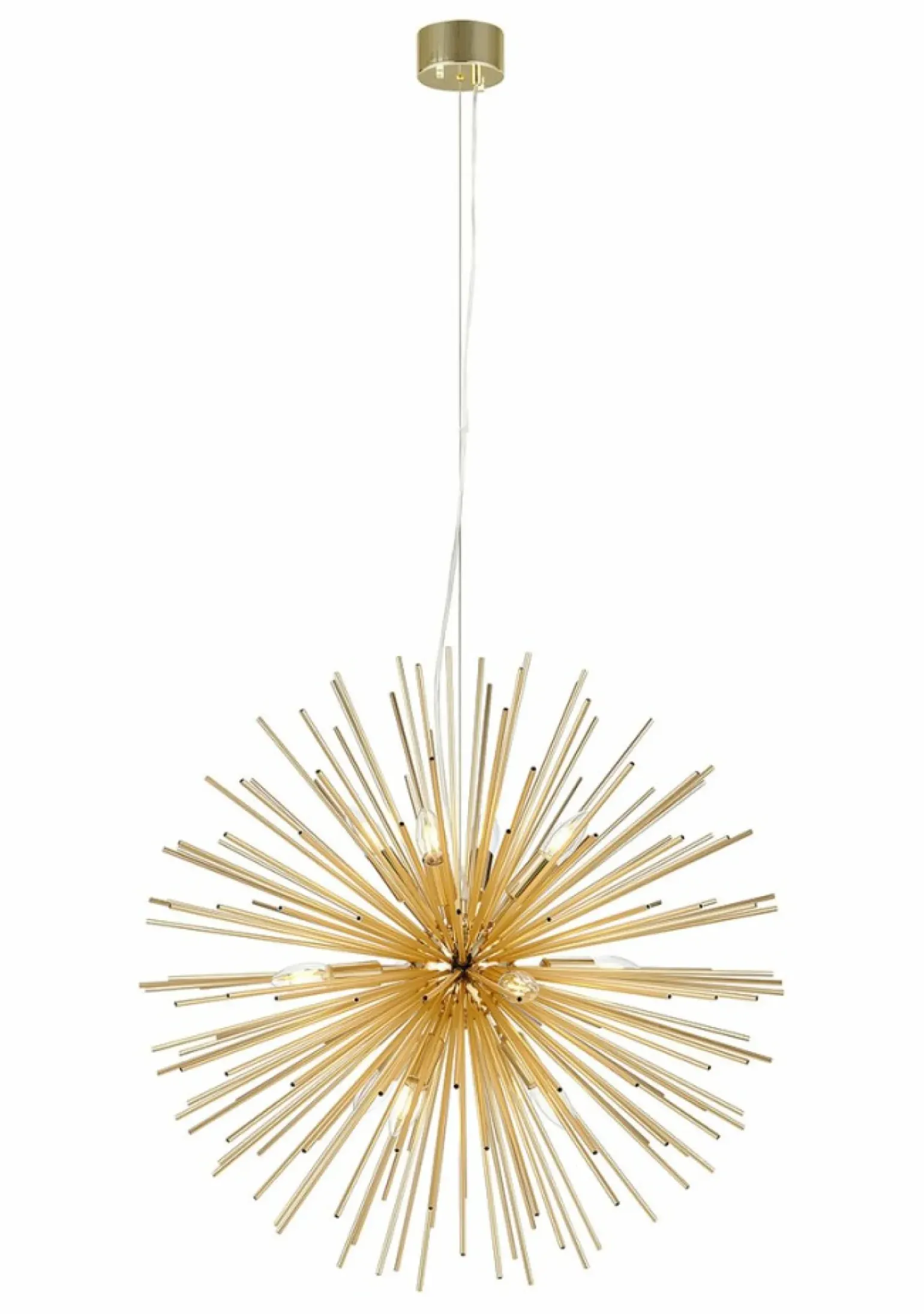 Shop Złota lampa wisząca dwanaście żarówek 107752 | Kaja Oświetlenie Żyrandole Nowoczesne