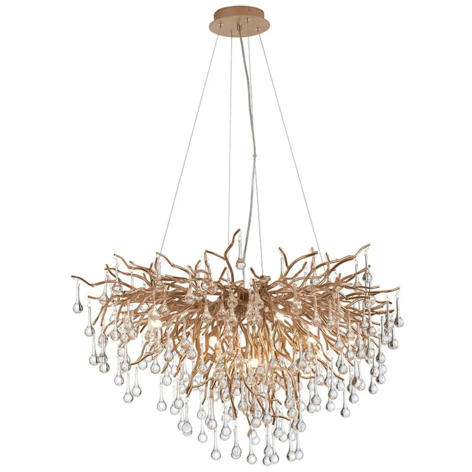 Store Złota lampa wisząca, gałązki 2192-11 z serii ICICLE | Kaja Oświetlenie Żyrandole Nowoczesne