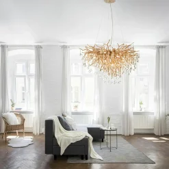 Store Złota lampa wisząca, gałązki 2192-11 z serii ICICLE | Kaja Oświetlenie Żyrandole Nowoczesne