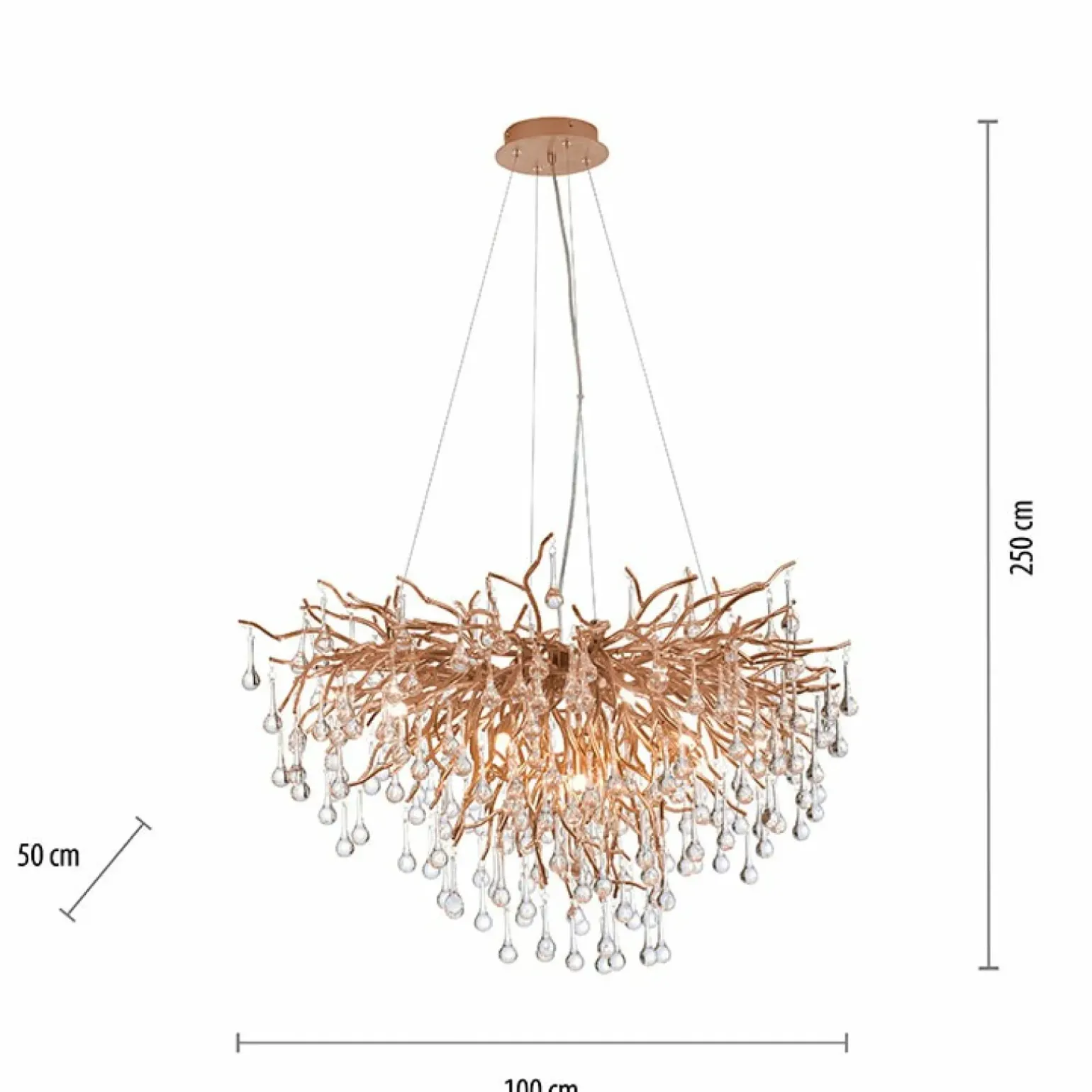 Store Złota lampa wisząca, gałązki 2192-11 z serii ICICLE | Kaja Oświetlenie Żyrandole Nowoczesne